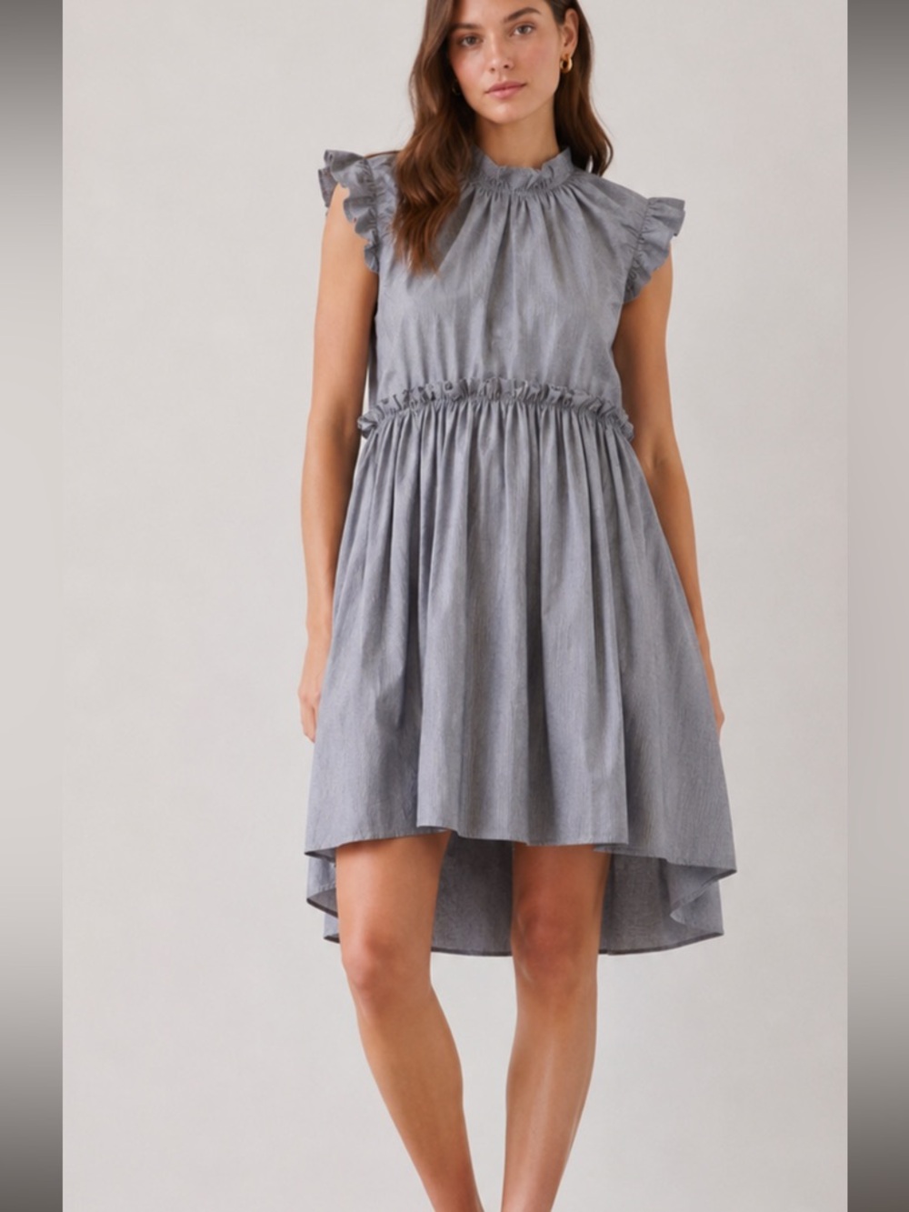 Brogger posey ruffle striped dress size Medium
